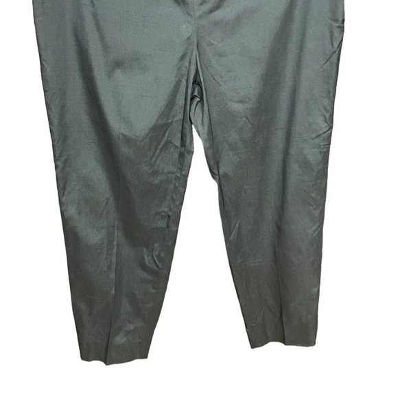 Piazza Sempione Satin Cropped Dress Pants in‎ Black Size 10 - Picture 4 of 10